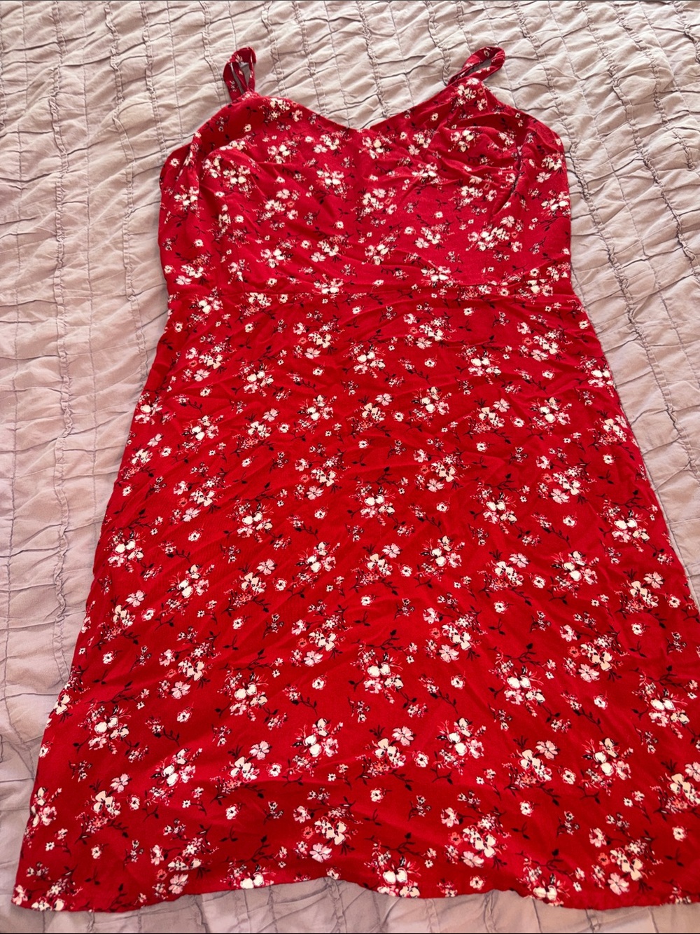 Maurices Red Floral Spaghetti-Strap Dress